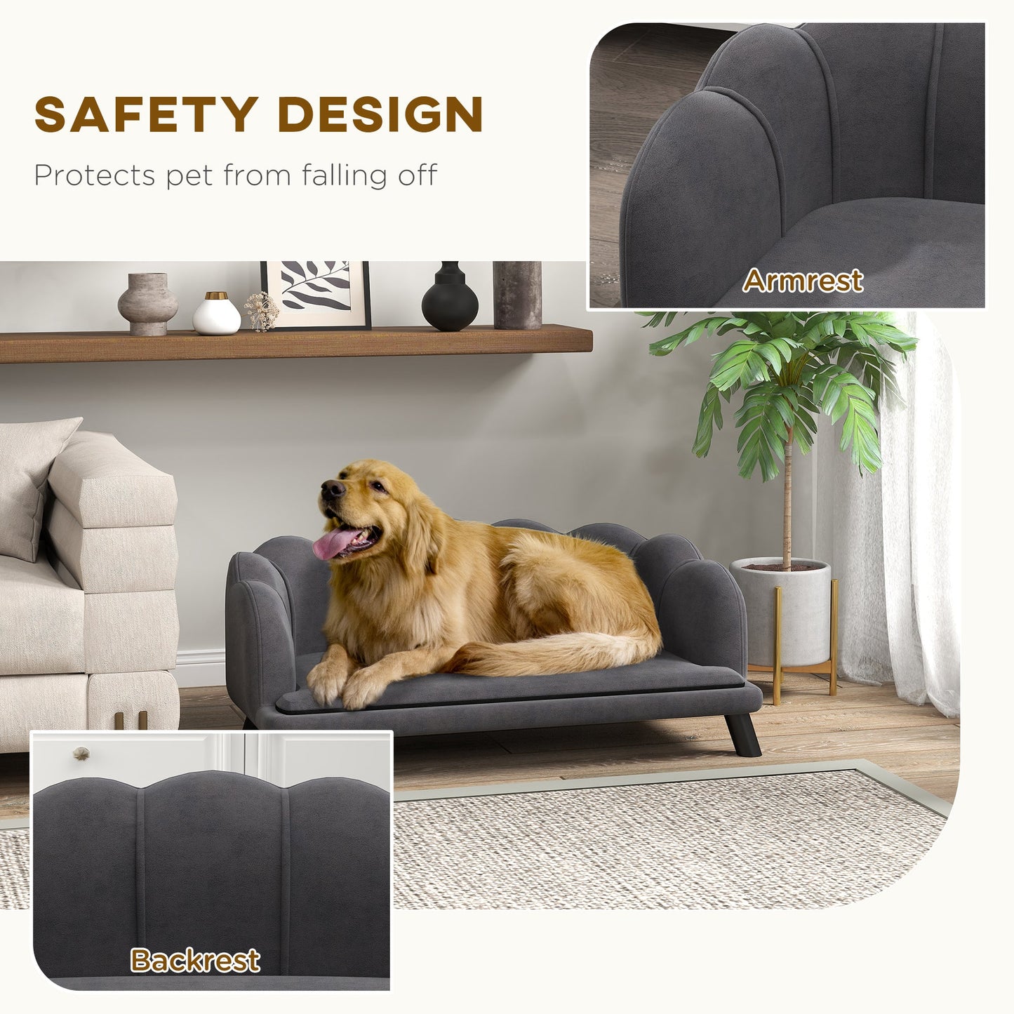 Tino ~ Pearl Design Pet Sofa for Medium and Large Sized Dogs
