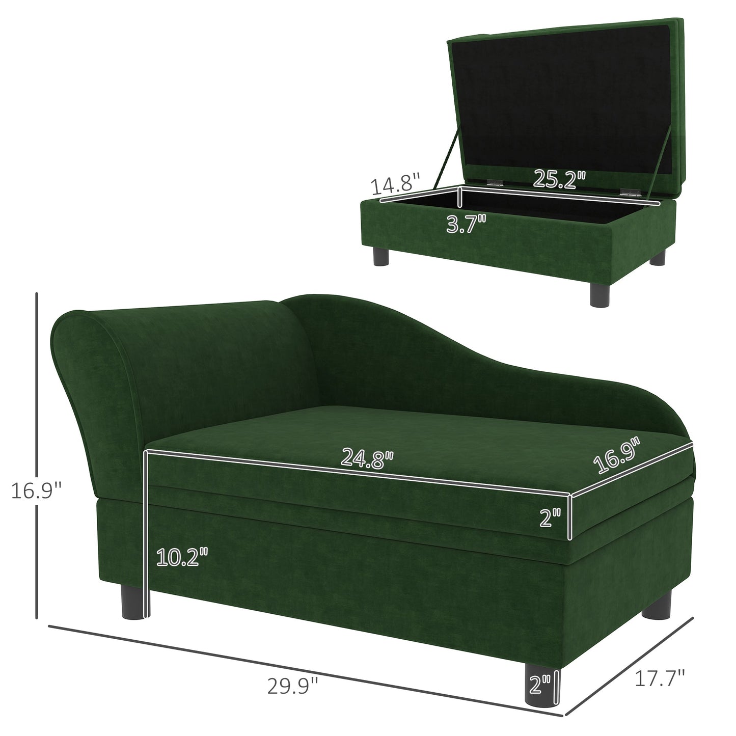 Vrelle ~ Pet Sofa Bed Couch with Storage