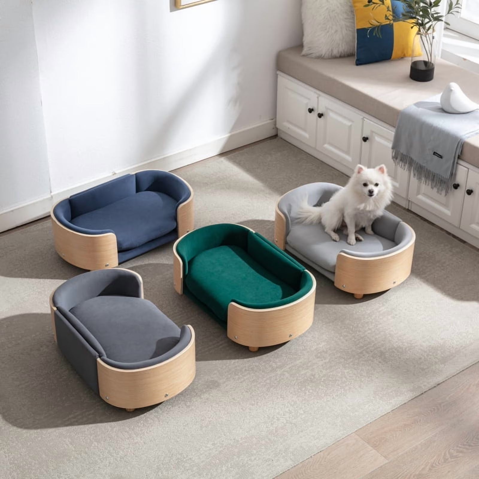 Scandinavian Style Elevated Pet Beg/Sofa