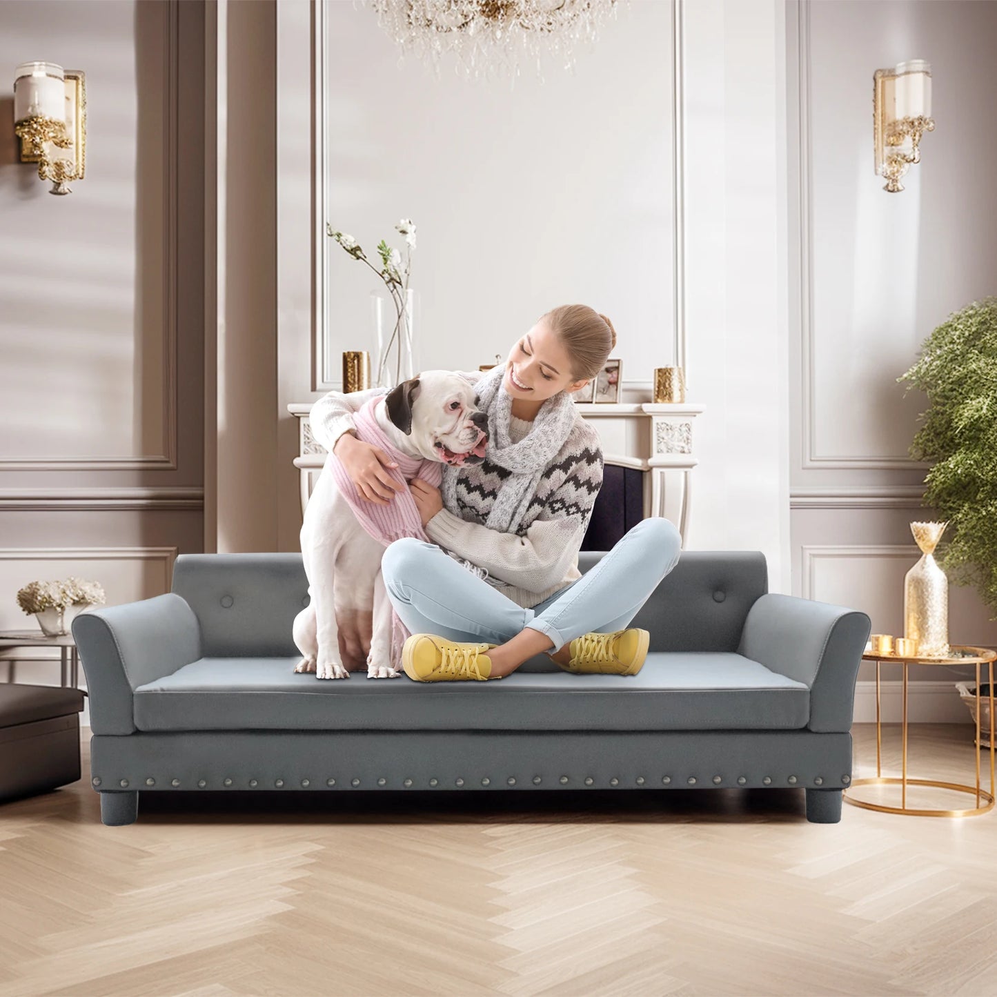 Roselle ~ Rectangle Pet Bed for Medium and Large Dogs/Cats