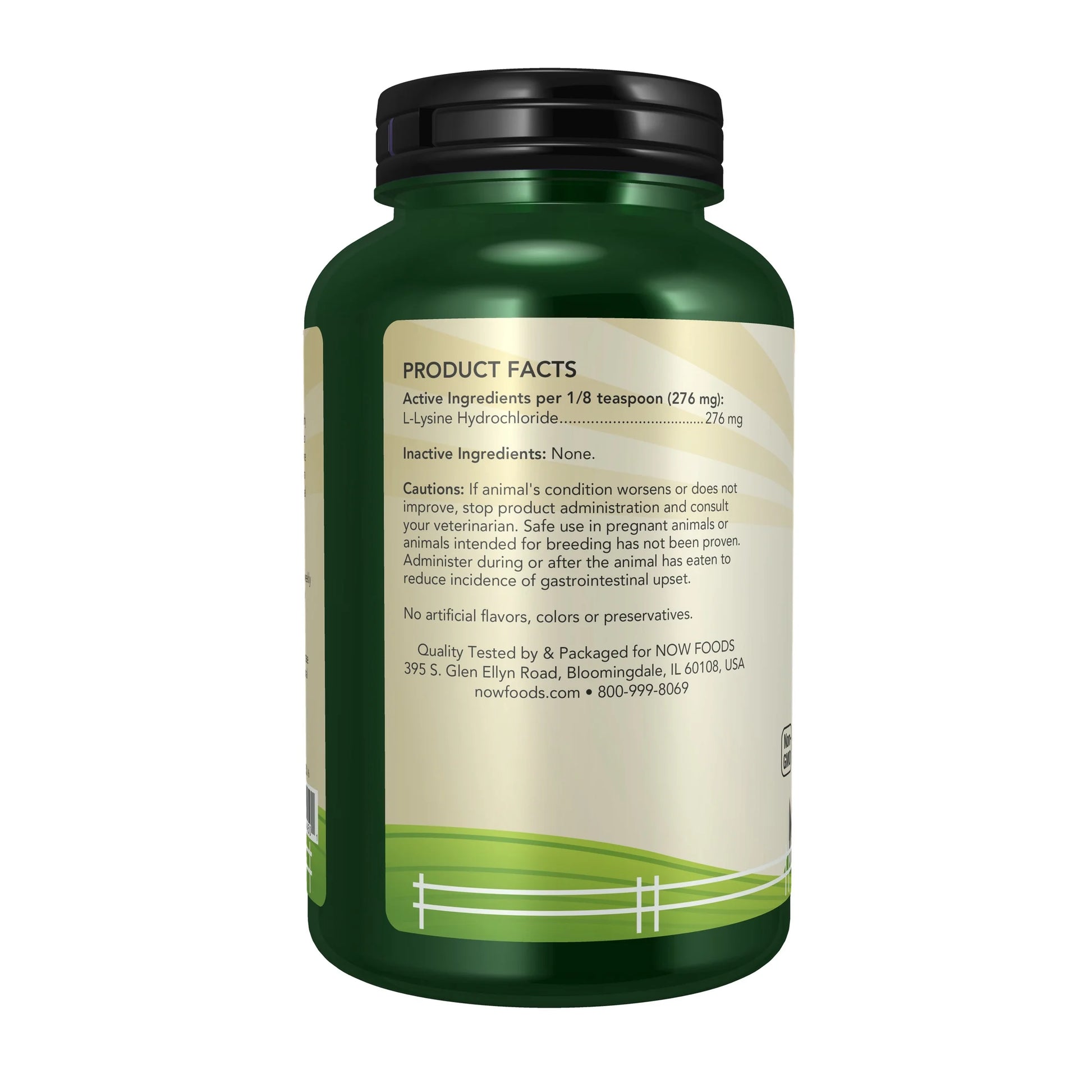 Pet Health, L-Lysine Supplement, Powder, Formulated for Cats, NASC Certified, 8-Ounce