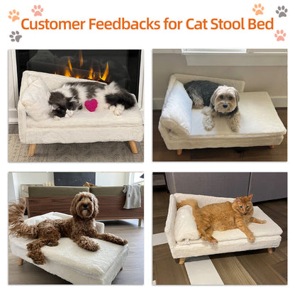 Tanaka ~ Pet Sofa Bed Snuggle Lounge Elevated Dog Cat Bed W/ Cushion for Small/Medium Pet