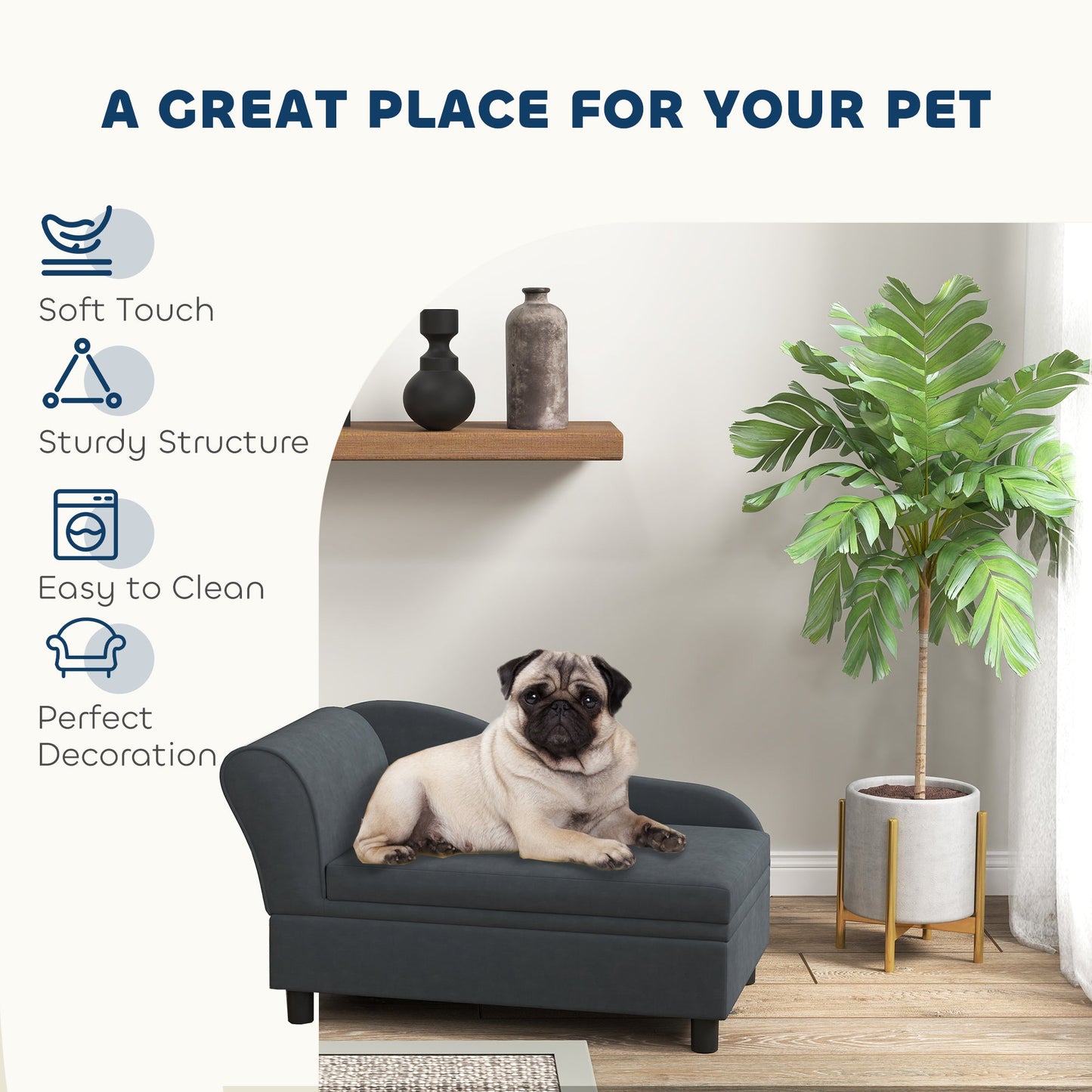 Virelle ~ Pet Sofa Bed Couch with Storage