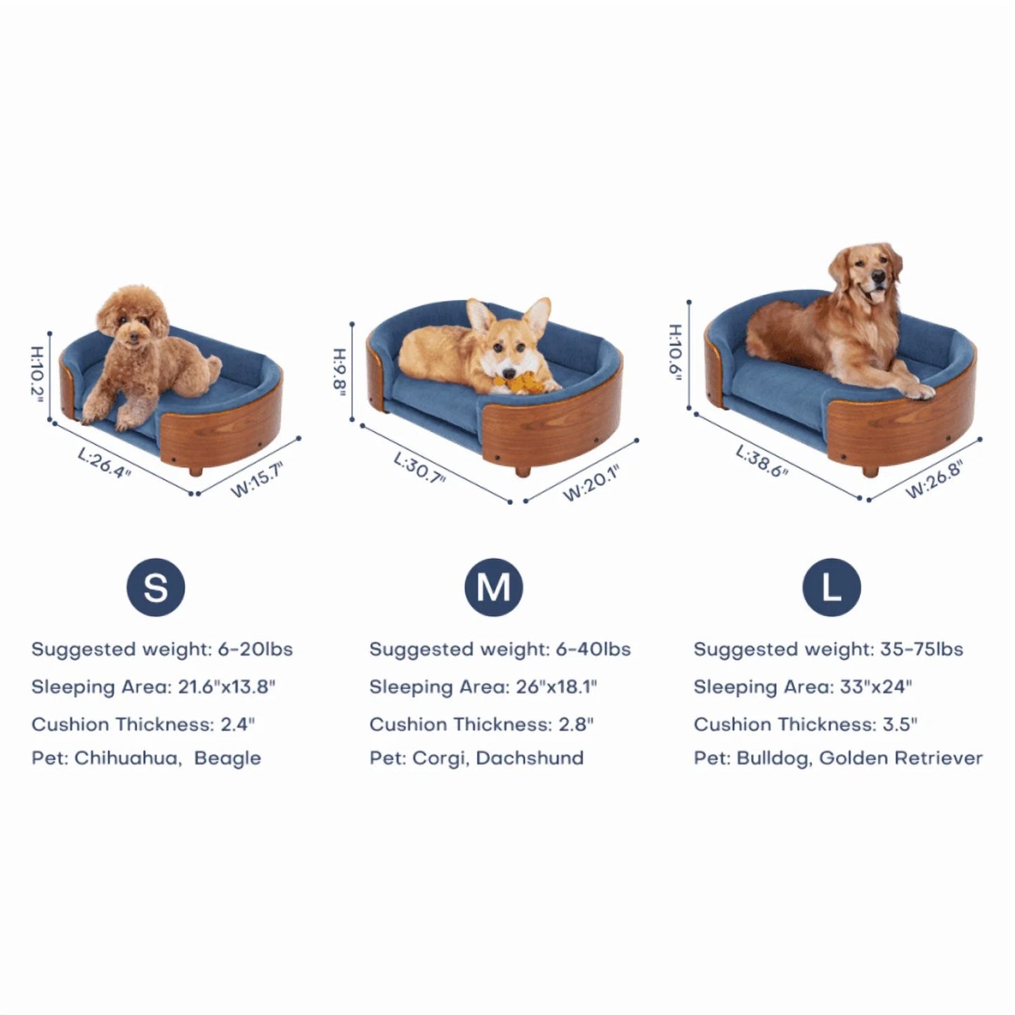 Scandinavian Style Elevated Pet Beg/Sofa