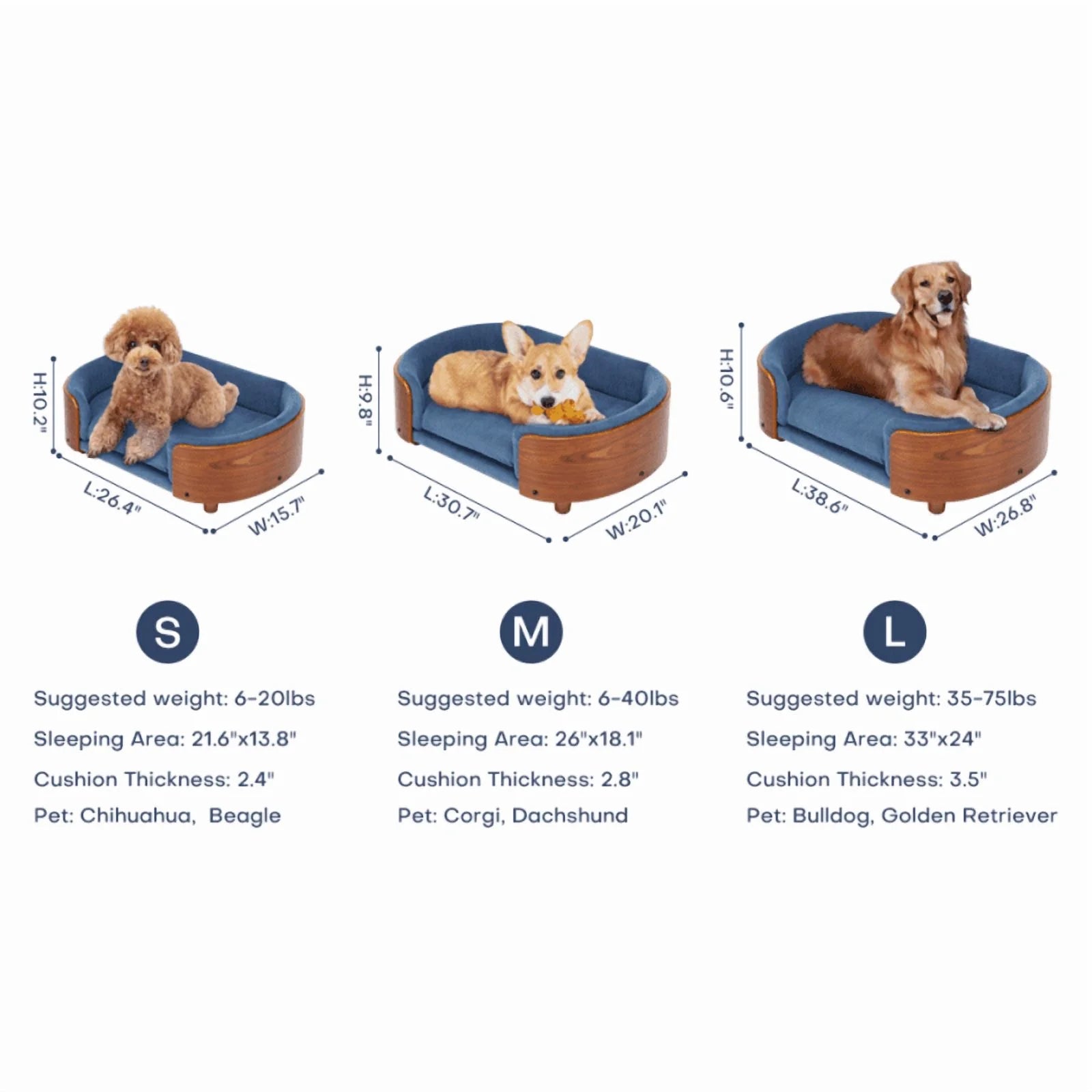 Scandinavian Style Elevated Pet Beg/Sofa