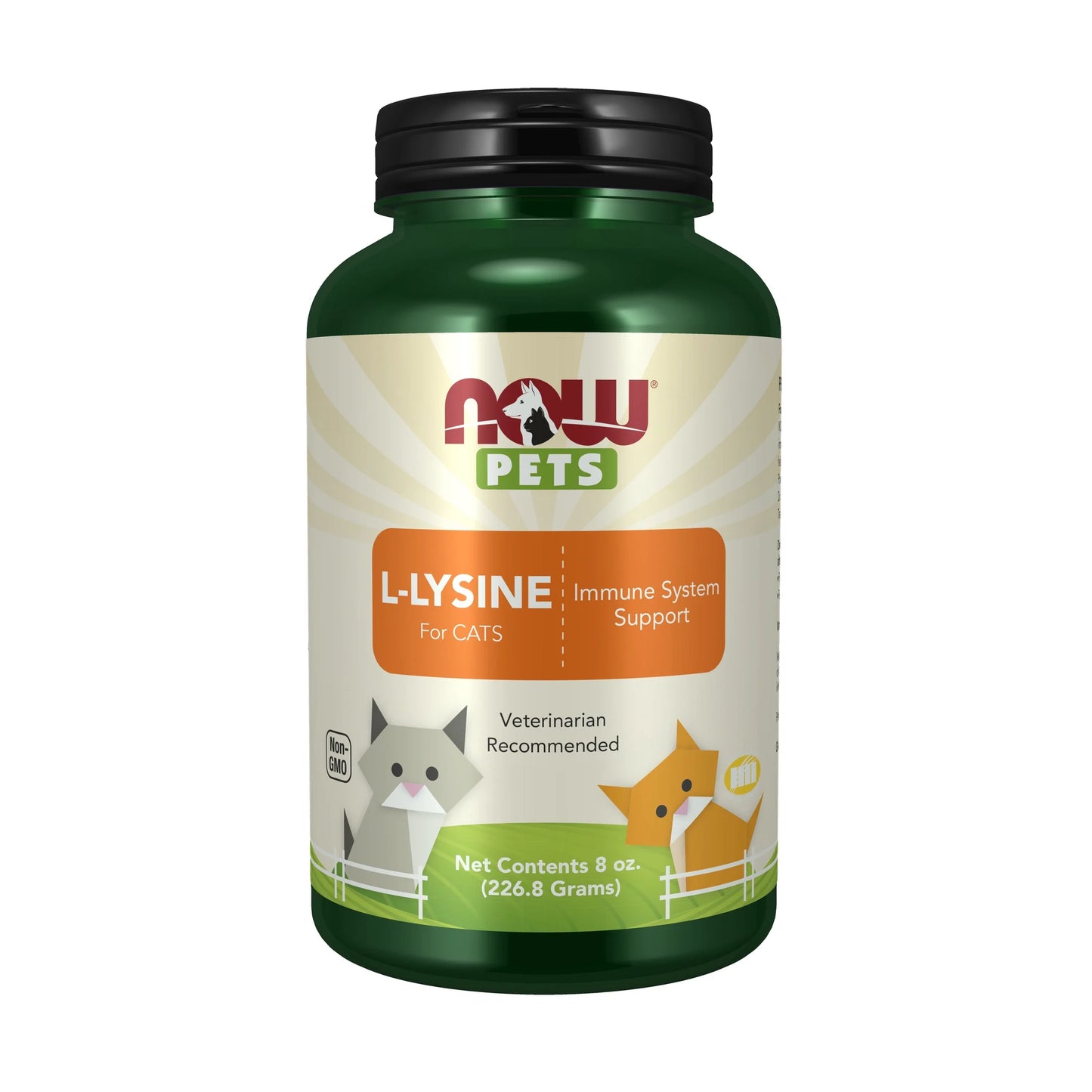 Pet Health, L-Lysine Supplement, Powder, Formulated for Cats, NASC Certified, 8-Ounce