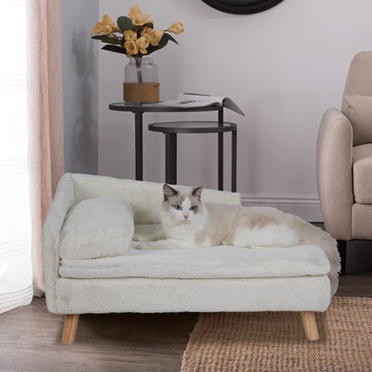 Tanaka ~ Pet Sofa Bed Snuggle Lounge Elevated Dog Cat Bed W/ Cushion for Small/Medium Pet