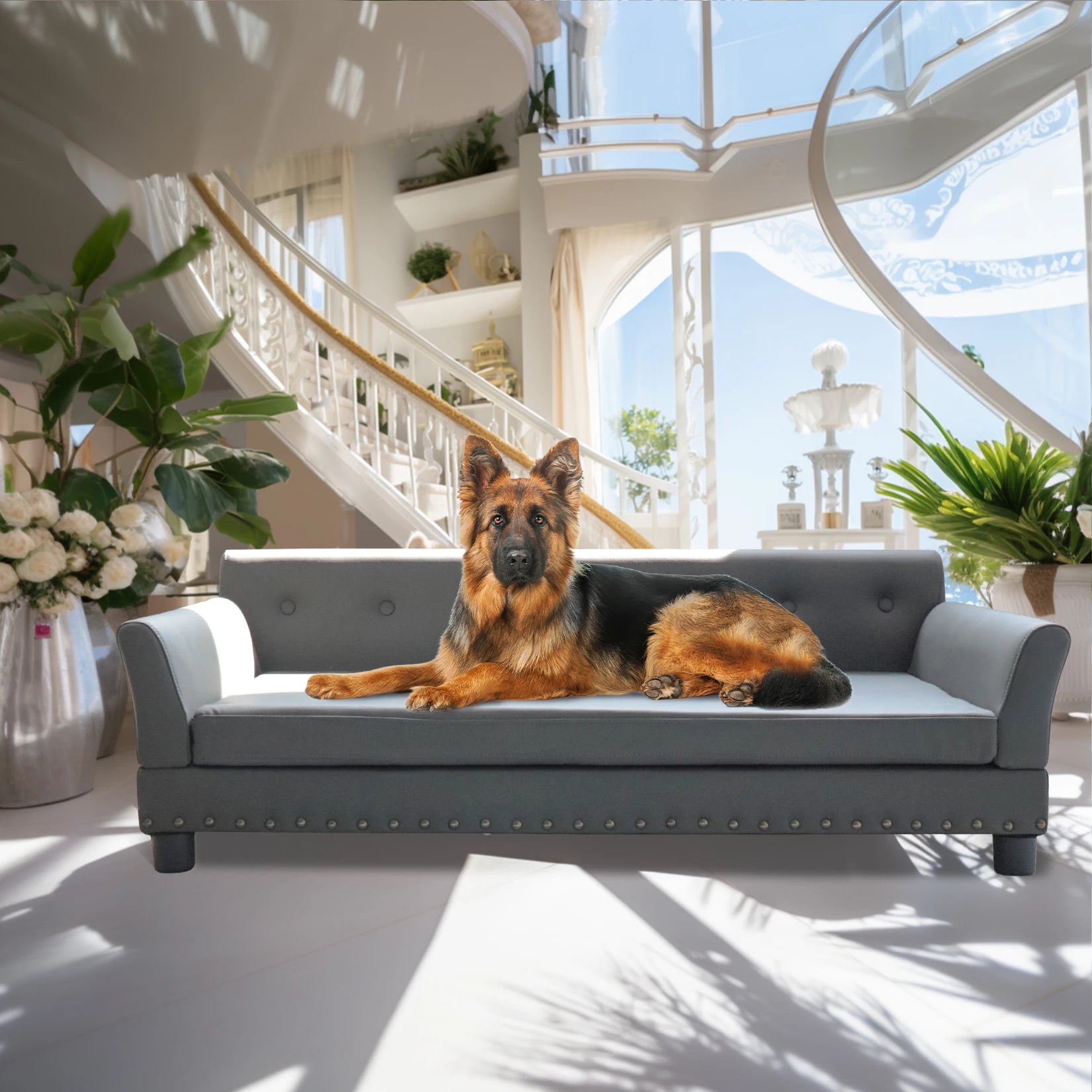 Roselle ~ Rectangle Pet Bed for Medium and Large Dogs/Cats