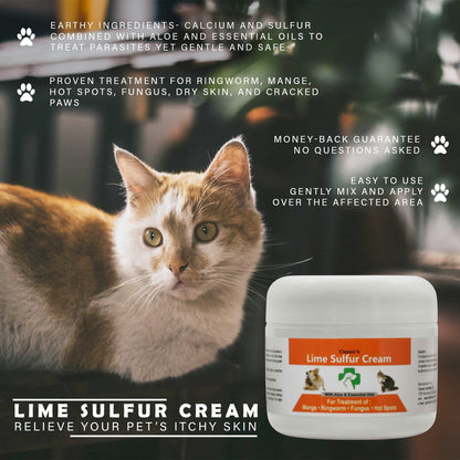 Lime Sulfur Pet Skin Cream - Pet Care and Veterinary Treatment for