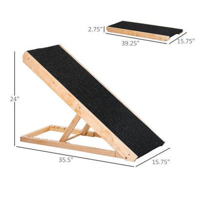 Elevated Pet Ramp For Dogs, Cats, Rabbits, Height-adjustable And