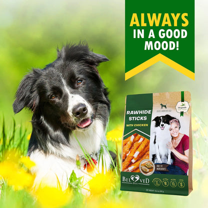 Dog Sticks Wrapped With Chicken & Pet Natural Chew Treats Grain Free